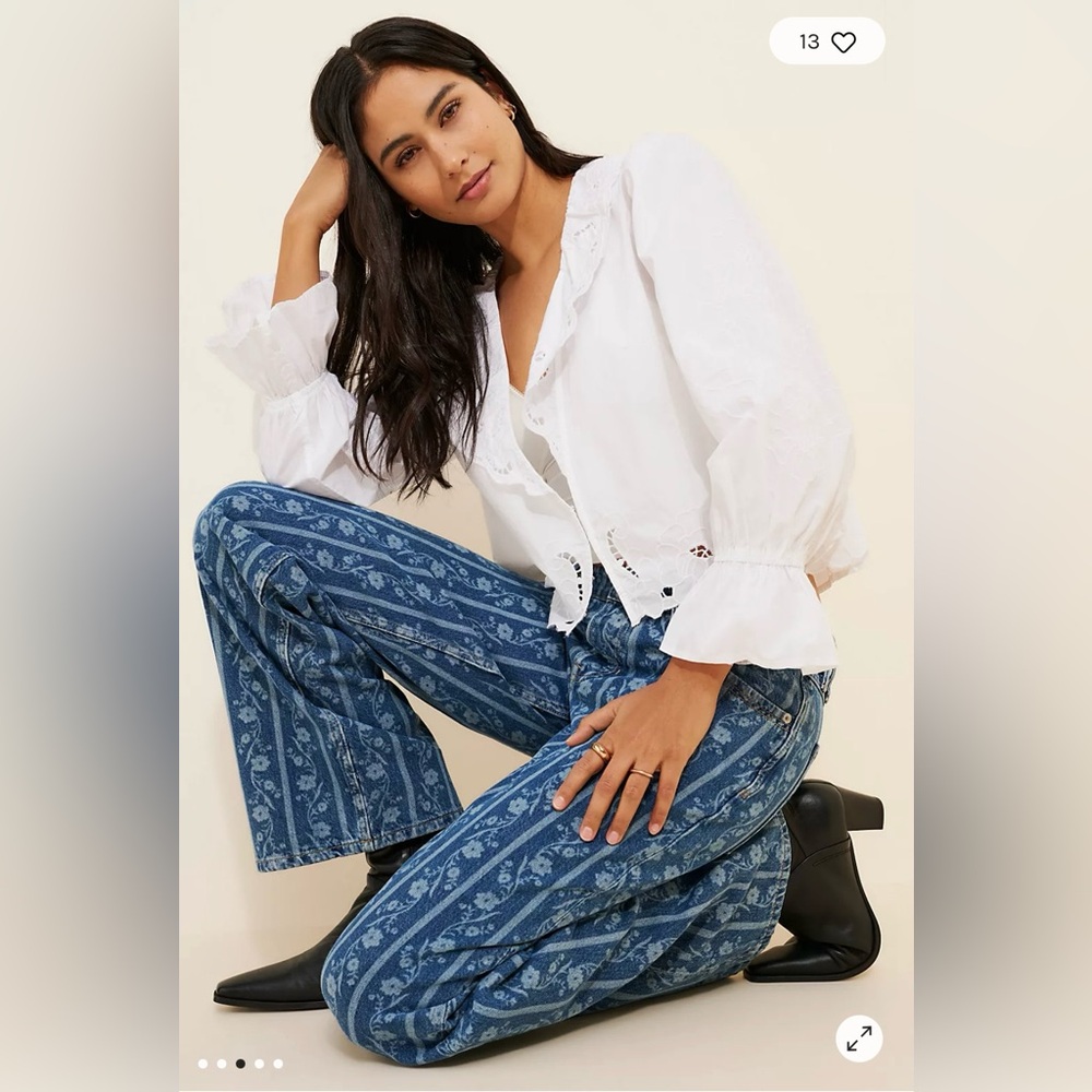 New NWT We the Free (free people) stripe Tennessee jeans size 24 (0, XS, XXS)
,